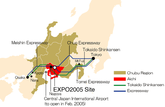 Access from Tokyo, Osaka, Nagoya and Fukuoka