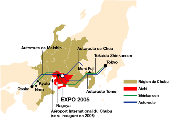 Access from Tokyo, Osaka, Nagoya and Fukuoka