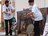 伝統的なシチリア人形劇を公演の画像