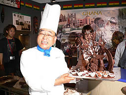 ガーナ産チョコレートで愛・地球博のオブジェの画像1