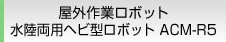屋外作業ロボット 水陸両用ヘビ型ロボット ＡＣＭ-Ｒ５