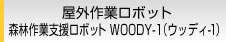 屋外作業ロボット 森林作業支援ロボット WOODY-1（ウッディ-１）