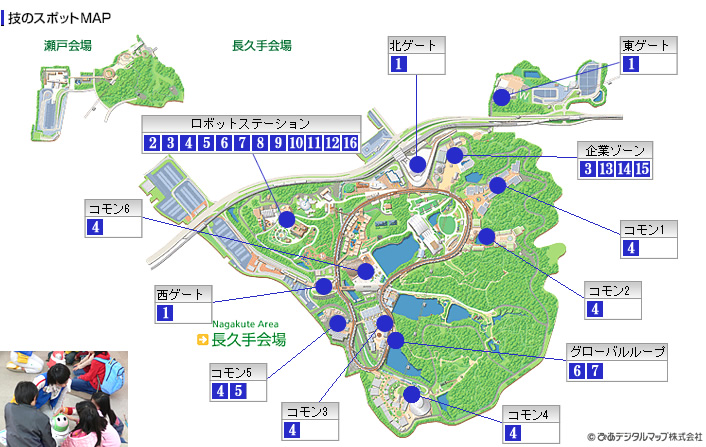 技のスポットMAP