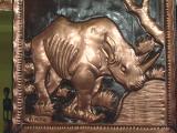 銅の産出国 ザンビアの銅板飾り絵の画像
