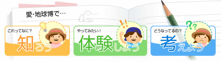 愛・地球博で“知ろう”“体験しよう”“考えよう”