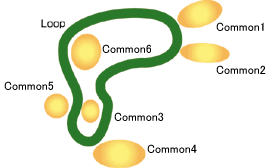 グローバル・コモンとグローバル・ループのレイアウト