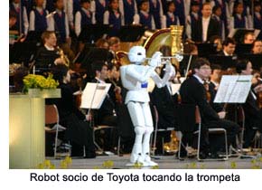 Toyota Partner Robot playing the trumpet