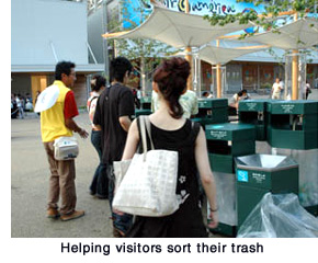 Helping visitors sort their trash