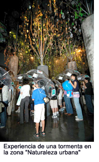 The rain squall experience at the Urban Nature zone