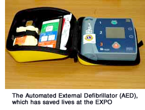 The Automated External Defibrillator (AED), which has saved lives at the EXPO