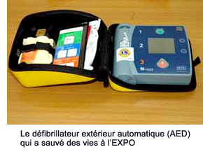 The Automated External Defibrillator (AED), which has saved lives at the EXPO
